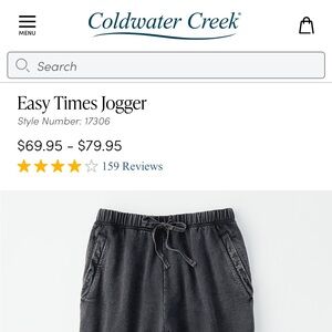 Easy Times Jogger Petite Small Black
Style Number: 17306